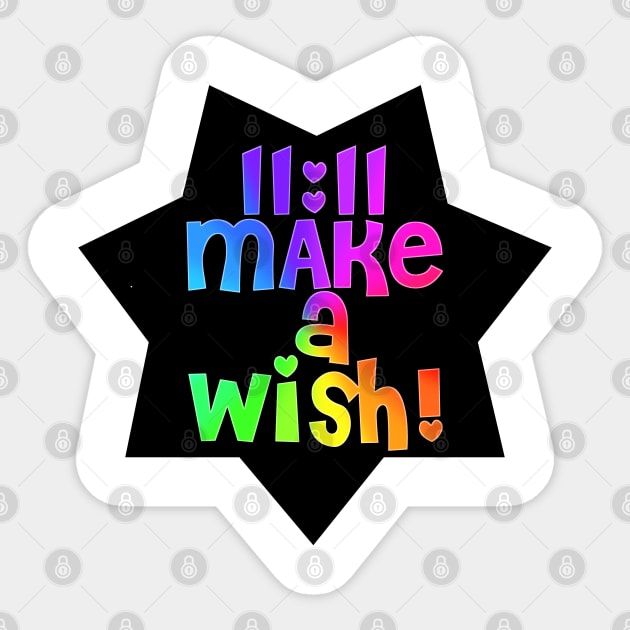 11:11 Make a Wish magic good luck star Sticker by Timeforplay